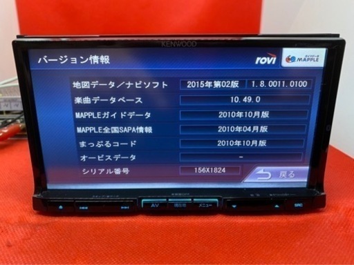 KENWOOD 最上級ナビ　MDV-727DT 新品パーツ多数＋バックカメラ付き　つ-1