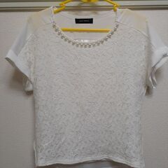 無料 美品 パール レース裏地付き M