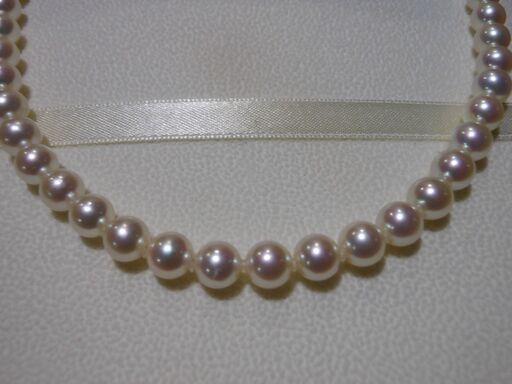 アコヤ真珠 ネックレス ７ｍｍ ４１ｃｍ ミルフローラ　Milluflora 未使用 ヤフオクで決まりました