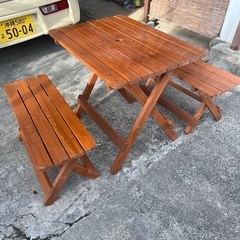 アウトドア用家具のセットです。