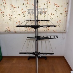 部屋干し用ハンガーラック　折りたたみ式の画像