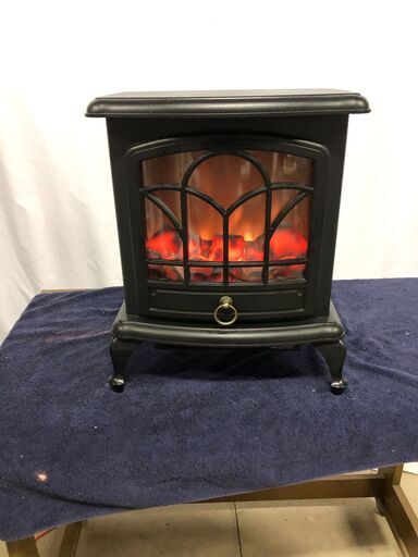 YAMAZEN 温風ヒーター YDH-M10(B) 山善 暖炉型 セラミック ファンヒーター 1000W 500W 2段階切替 2019年製