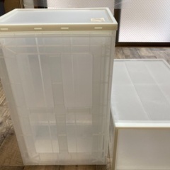 無印良品　ポリプロピレン　衣装ケース・引出式・深　　約幅40✖️奥行65✖️高さ30 　2個セットの画像