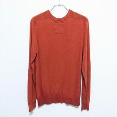 【イギリス購入品 美品】H&M クールネック コットンセーター オレンジの画像