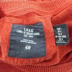 【イギリス購入品 美品】H&M クールネック コットンセーター オレンジの画像