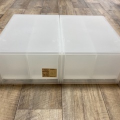 無印良品　ポリプロピレン　ケース・引出式・深型・2個　約幅26✖️奥行37✖️高さ17.5 　2個セット②の画像