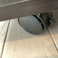 【中古】ニトリ／キッチンカウンター・ステラ／レンジ台（ブラウン木目／天板ステンレス）の画像