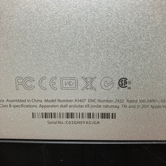 Apple Thunderbolt Display A1407 27インチ液晶モニター 2560x1440の画像