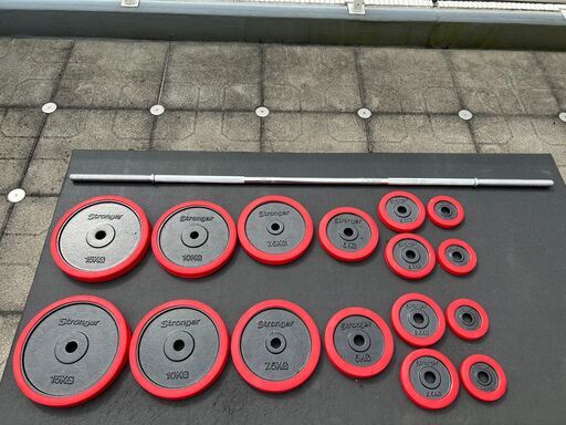 バーベル セット 100kg ラバー付き