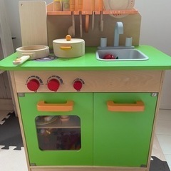 木製キッチン　おままごと　hape