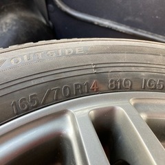 スタッドレスタイヤ　アルミ付き　165/70/r14 ４穴　の画像