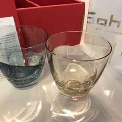 【新品未使用】菅原工芸硝子ペアグラスセットの画像