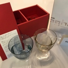 【新品未使用】菅原工芸硝子ペアグラスセット