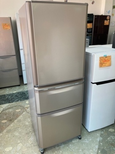 三菱　MR-C34D-P 冷蔵庫 Cシリーズ シャンパンピンク [3ドア /右開きタイプ /335L]   リサイクルショップ宮崎屋　住吉店　22.11.20F