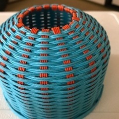 250 ODガス缶カバー（水色×オレンジ）の画像