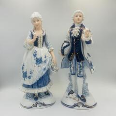 demain（ドマン）KPM フィギュリン陶器人形 2体セット