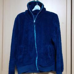 ※非対面OK※【中古】ボアパーカー紺ユニセックスMサイズの画像