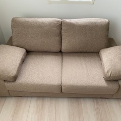 【最終値下げ　〜12/2まで】2人掛けソファ　ベージュ