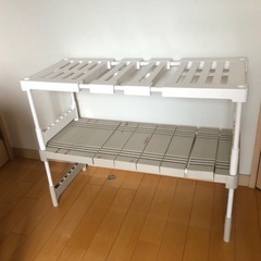 押し入れ収納 ラック 収納棚 2個セット 収納 伸縮押入れ整理棚 
