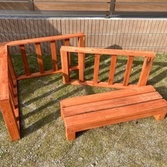 ウッドデッキ用フェンス（柵）踏台（ステップ）　未使用