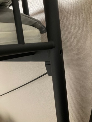 ロフトベッド（パイプ製、机付属）