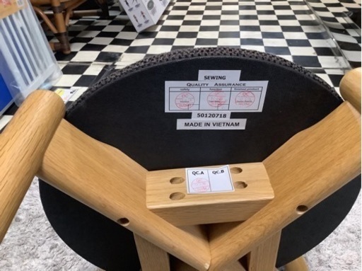 【リサイクルサービス八光　田上店　】ナチュラルウッド　スタッキングチェア　スツール　オーク無垢材　丸椅子