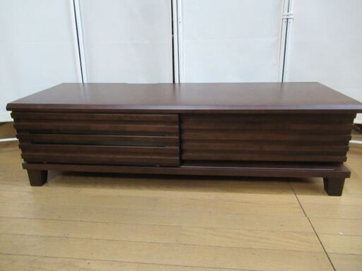 テレビ台/TV台/テレビボード/TVボード/天然木/カバ/120×41×34/良品/中古品/J4714/
