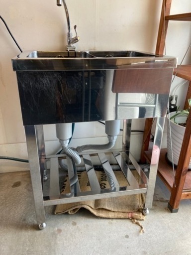 【引取り限定】２層シンク  流し台