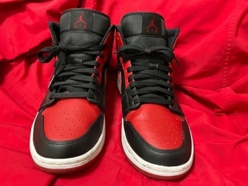 スラムダンク　美品　27.5 ナイキ エアジョーダン 1 ミッド スニーカー AJ1 ブレッド ブラック レッド　NIKE AIR J
