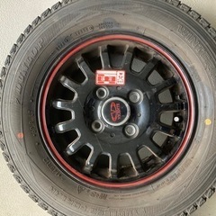 軽バン エブリ クリッパー スタッドレスタイヤwedsホイールセットの画像