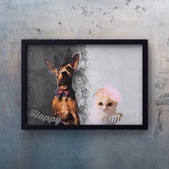あなたのペット写真で壁掛けアート作成します！の画像