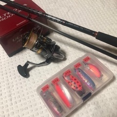 鮭釣りで使用した竿&リール