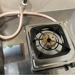 【お譲り先決定】パロマ 1口ガスコンロ(都市ガス) PA-E18S ホース付きの画像