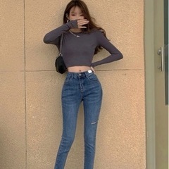 韓国 スキニー デニム