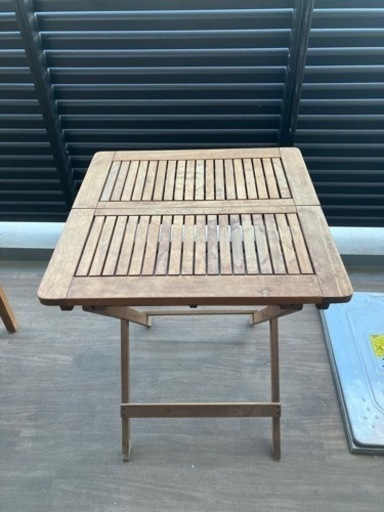 【アクタス】屋外テラス用　折りたたみテーブル　※引き取り限定
