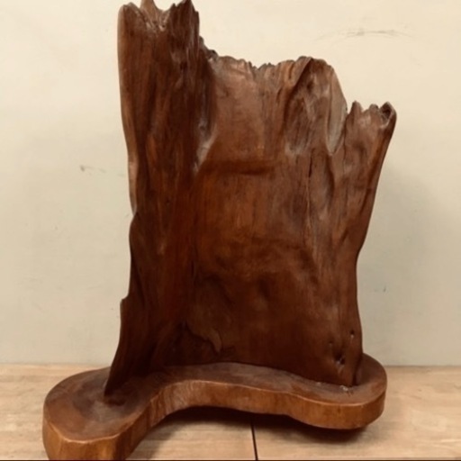 欅無垢材　一枚板衝立　置物jtse