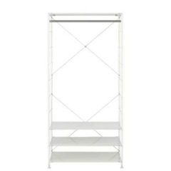 【美品】無印良品　スチールユニットシェルフ　ライトグレー