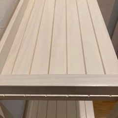 ウッドラック4段 幅62ｘ奥行27.5ｘ高さ112cm ホワイト 天然木使用jtseの画像