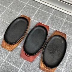 ステーキの鉄板皿5組セット