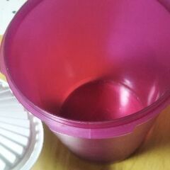 円形タッパーウェア4個セット☆ピンク&薄ピンク2色☆の画像