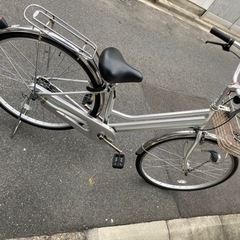 自転車 27インチ シルバー イオンバイク ママチャリ