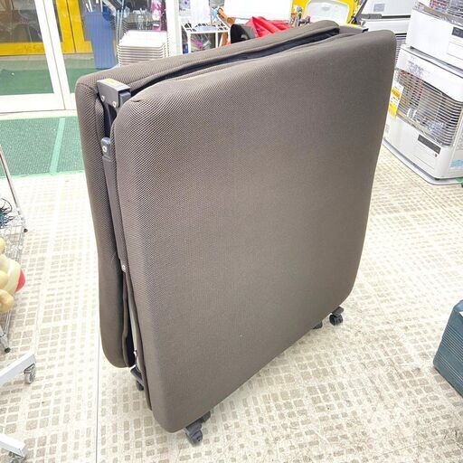 1/2メーカー不明 折りたたみベッド シングル ブラウン 寝具