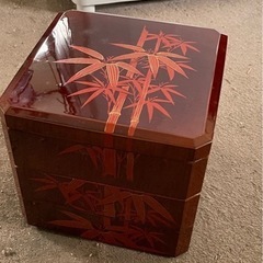 御重箱　三段重　洗朱　特選漆器