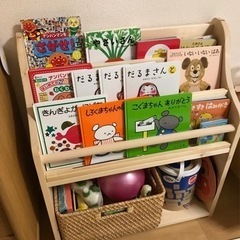 【天然無垢材】表紙の見える絵本棚　マガジンラック　教具棚　家具　...