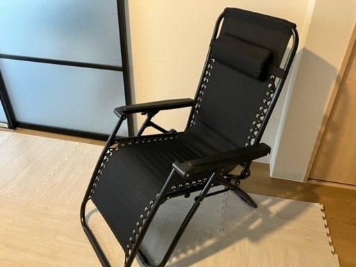 【未使用品】リクライニングチェア　ブラック