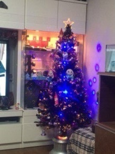 LEDファイバー150センチ、ブラッククリスマスツリー