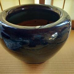 陶器丸火鉢 昭和レトロ