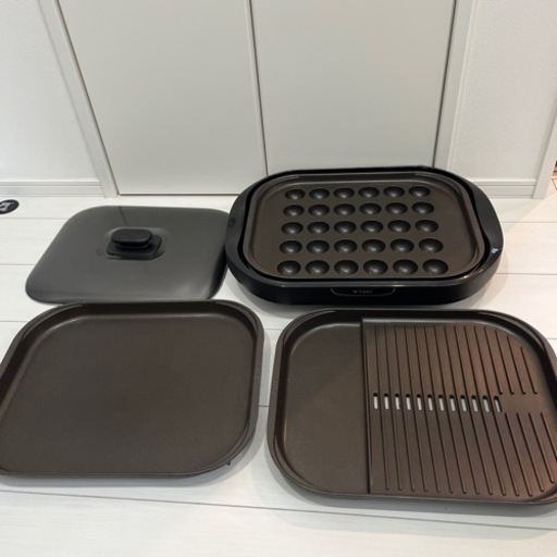 【複数購入割引】タイガー　ホットプレート　焼肉　たこ焼き　フラット　蓋付き