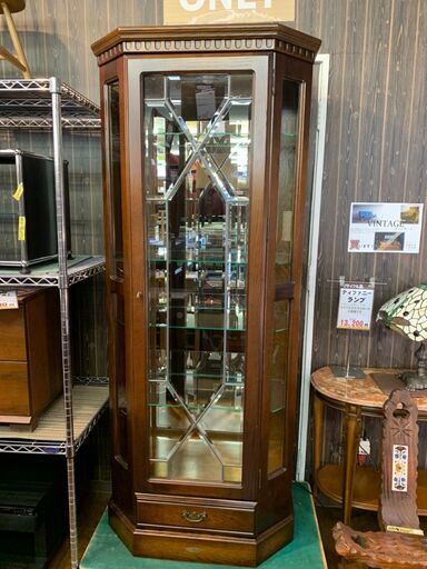 6-5 飾り棚 照明付【引取限定・現状渡し】カグマニア