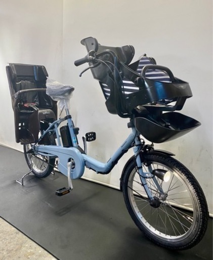 関東全域送料無料 保証付き 電動自転車 パナソニック ギュットミニ 20インチ 12ah 3人乗り 新型 青